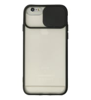 Durukar® iPhone 6 Plus Kılıf Palm Buzlu Kamera Sürgülü Silikon - Siyah
