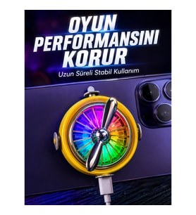 Mey İthalat® Telefon İçin RGB LED Manyetik Soğutma Fanı