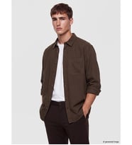 LCW Vision Kahverengi Regular Fit Gabardin Erkek Gömlek
