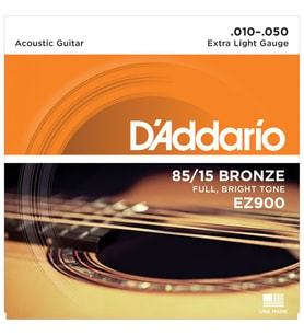 Daddario Ez900 Akustik Gitar Tel Seti, 85/15 Bronze, Extra Light