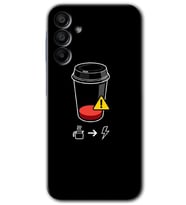 Galaxy A15 Kılıf HD Desen Baskılı Kılıf - Coffee Battery