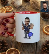 Kişiye Özel Karikatürlü Özel Güvenlik Kupa Bardak Doğum Günü Hediyesi