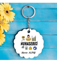Kadın Muhasebecilere Özel İsimli Anahtarlık