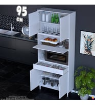Eliusta Çağıl 95 cm Çok Amaçlı Fırın Dolabı - Mutfak Kiler Banyo Antre Hobi Dolabı 95x226x32 cm