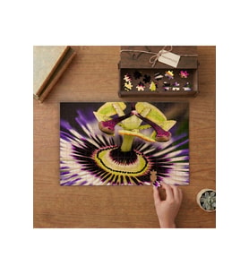 Passiflora Desenli Çiçek Tasarımı 240 parça Ahşap Puzzle Ahşap Kutuda MP00050