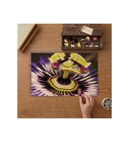 Passiflora Desenli Çiçek Tasarımı 240 parça Ahşap Puzzle Ahşap Kutuda MP00050