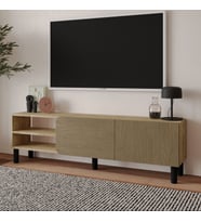 İnarch Dizayn River 150 cm Modern TV Sehpası – Kapaklı ve Raflı Tasarım (Safir)