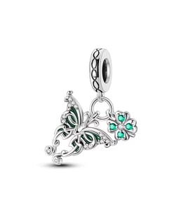 Kelebek ve Yonca Sallantılı Charm