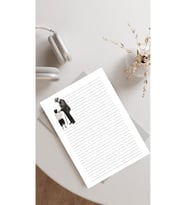 20 Adet A4 Boyutunda Mustafa Kemal Atatürk Mektup Kağıdı/Not Kağıdı (Model 4) (Karışık)