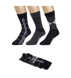 Ozzy Socks 3 Çift Dikişsiz Erkek Penye Pamuklu 4 Mevsim Çorap Dayanıklı Topuk Burun