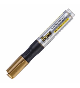 BRONS BR-4020 AKRİLİK MARKER KALEM YUVARLAK UÇ ALTIN
