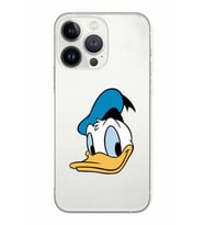Apple iPhone 13 Pro Uyumlu Kamera Korumalı Tıpalı Kapak Donald Duck TasarımlıŞeffaf Kılıf