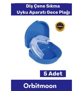 Premium Özel Seri Gece Plağı Çene Diş Sıkma Gıcırdatma Önleyici Koruyucu Diş Aparatı 5 Adet