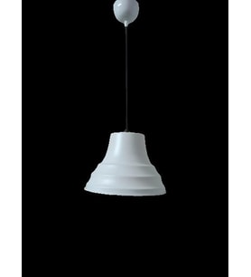 Dylight Retro Metal Dekoratif Sarkıt Avize Beyaz İçi Beyaz Kafe Mutfak Aydınlatma Çap:27 cm