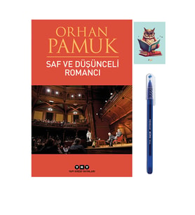 Saf ve Düşünceli Romancı - Orhan Pamuk - YKY - (KALEM VE NOT DEFTERLİ) (Renksiz)