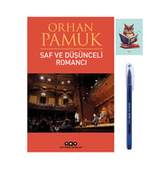 Saf ve Düşünceli Romancı - Orhan Pamuk - YKY - (KALEM VE NOT DEFTERLİ) (Renksiz)