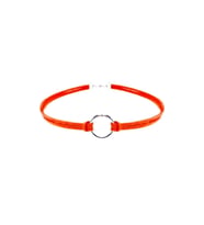 Turuncu Renk Kadın Süet Round Choker