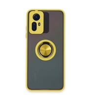 Xiaomi Redmi Note 12s Kılıf Montreal Yüzüklü Silikon Kapak - Sarı