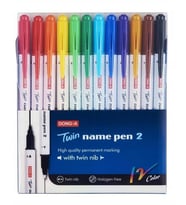 Dong A Twin Name Pen 2 Çift Yönlü Kalem 12 Renk