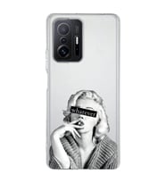 Redmi Mi 11T/Mi 11T Pro Uyumlu Marilyn Monroe Desenli Şeffaf Telefon Kılıfı