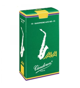 Vandoren SR2625 Java Alto Saksafon Kamışı No:2,5 (Profesyonel)  10'lu Paket, Yeşil Java Serisi, Parlak ve Canlı Ses Yapısı, Tam Uyum