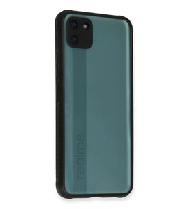 Realme C11 Kılıf Miami Şeffaf Silikon - Siyah