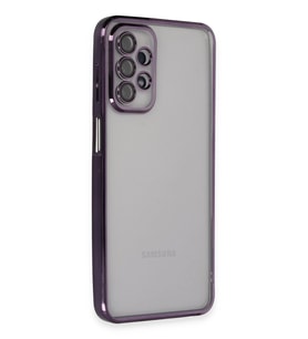 Galaxy A23 4G Kılıf Lensli Silikon - Mor