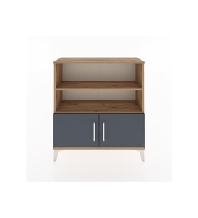 Arges Şifonyer 3 Raflı 2 Kapaklı 88x30x96 Çam-Antrasit