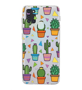 PrintiFy Samsung Galaxy A21S ile Uyumlu Water Color 4  Kamera Korumalı Şeffaf  Kılıf