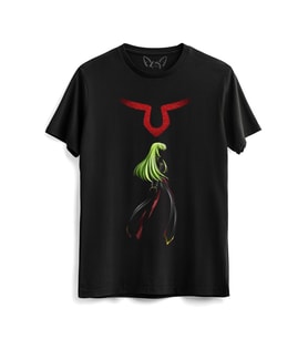 Code Geass Resim Baskılı Çocuk Siyah Tshirt