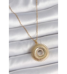 316L Çelik Gold Renk Zincir Zirkon Taşlı Nova Yıldız Model Kadın Kolye TJ-BKO10047