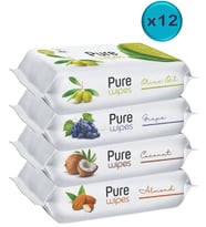 Pure Baby Wipes Islak Havlu Mendil 50 Yaprak 48 Li Set (2400 Yaprak) (Meyveli)