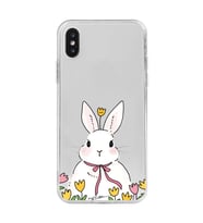 Iphone X ve XS Uyumlu Tavşan Tasarımlı Şeffaf Telefon Kılıfı