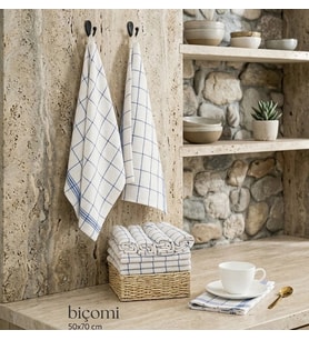 Biçomi Daily Beyaz 10’lu Ultra Emici, Hav ve Su İzi Bırakmayan Geniş Ebat (50x70 cm) Lüks Mutfak Kur