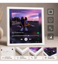 Anılarımızın Şarkısı Spotify Kodlu Fotoğraf Baskılı Çerçeve (20x20cm)