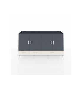 Kronos Konsol 6 Raflı 3 Çekmeceli 4 Kapaklı 176x59x99 Antrasit-Antrasit/Aytaşı