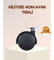 4 cm Kilitsiz Mobilya Ayağı Tekli Kolay Dönen Masa ve Sehpa Ayağı