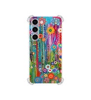 PrintiFy Samsung Galaxy S23 Plus ile Uyumlu Düşlerin Dansı Serisi Folklorik Bahçe Tasarımlı Uv Baskılı Köşe Korumalı Antişok Kılıf