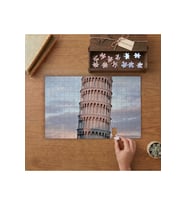 Pisa Kulesi - Tarihi Yapı Tasarımı 240 parça Ahşap Puzzle Ahşap Kutuda MP01052