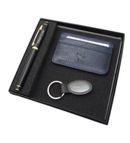 Signator D384 İsme Özel Set - Deri Kartlık + Anahtarlık  + Kalem Seti  İsme Özel Hediyelik Set (Karışık)