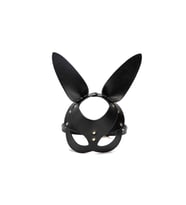 Deri Tavşan Maske Siyah