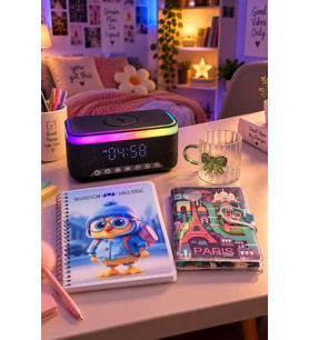 Doğum Günü Özel Gün Arkadaşa Hediye Çizgili Defter, Bluetooth Müzik Kutusu ve Cam Kupa Seti