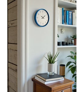 36 Cm Mavi Sade Dekoratif Duvar Saati (Standart)