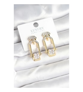 Mey İthalat® Pirinç Gold Renk Vintage Kadın Küpe