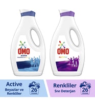 Omo Sıvı Deterjan 1690 ml Beyazlar ve Renkliler x1 + Renkliler x1