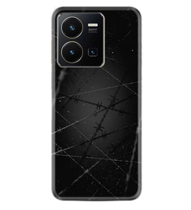 Vivo Y22 Kılıf Silikon Desen Özel Seri Dikenli Tel 1779