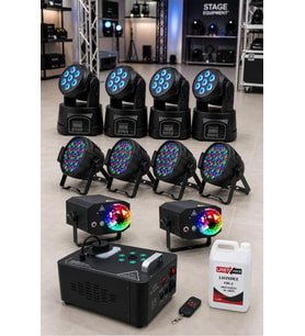 Quenlite Sahne Işık Sistemi Start Paket-6 (Lazer Led Par Robot Sis Makinesi)