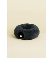 Peluş Kedi Tüneli - Peluş Kedi Yatağı Koyu Gri-80