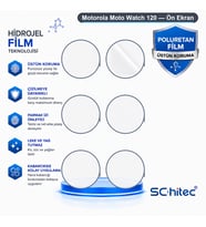 SChitec Motorola Moto Watch 120 Uyumlu Ön Yüzey Nano Şeffaf Hidrojel Ekran Koruyucu