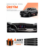 CHERY TİGGO 8 PRO (2018-2024) Uyumlu Torpido Koruma Örtüsü Oto Kılıfı - Siyah